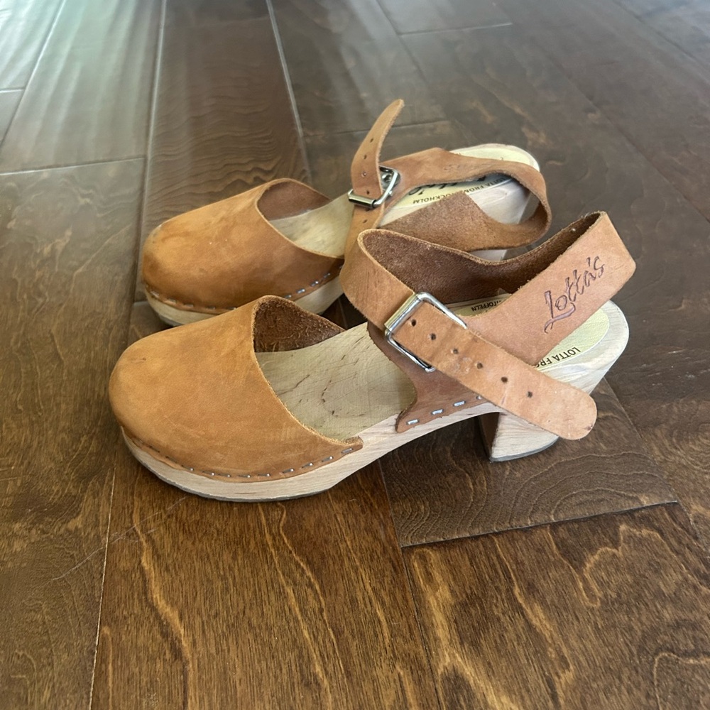 Lotta From Stockholm Tan Leather Mules